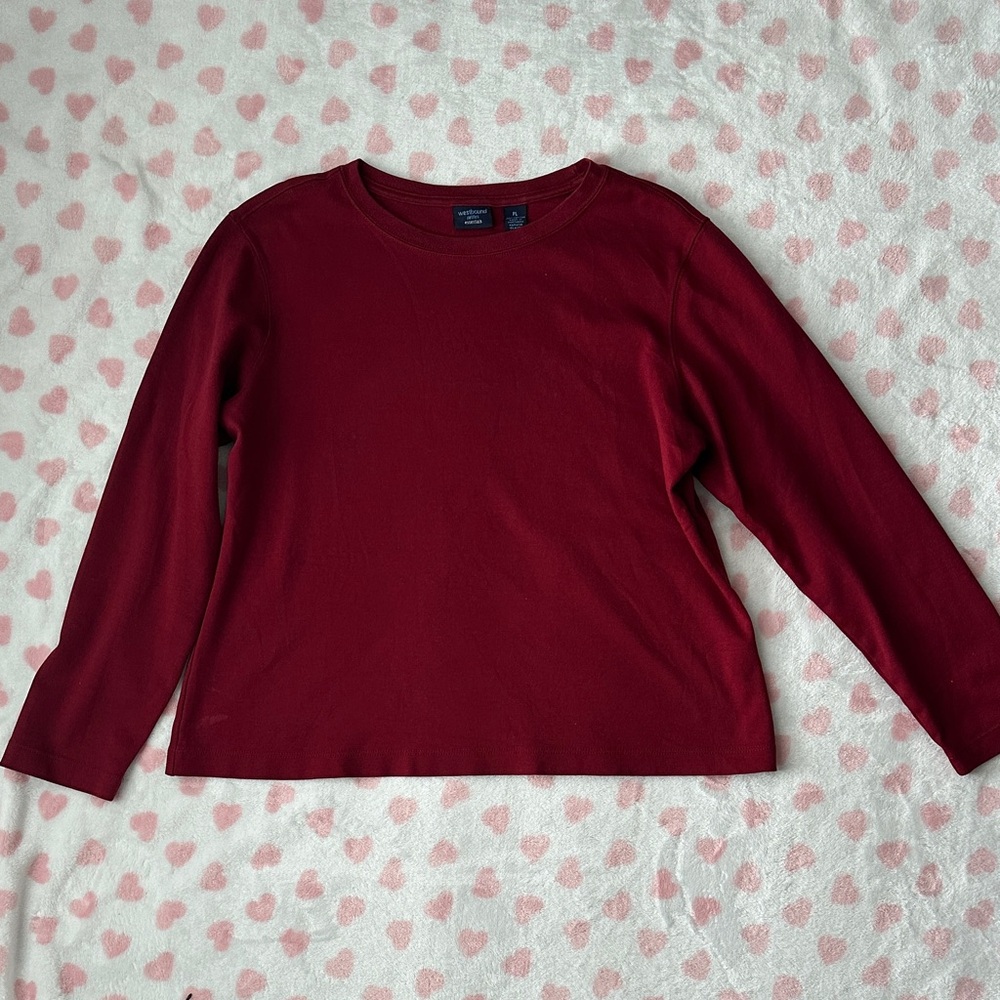 Westbound Rich Red Petites Top
